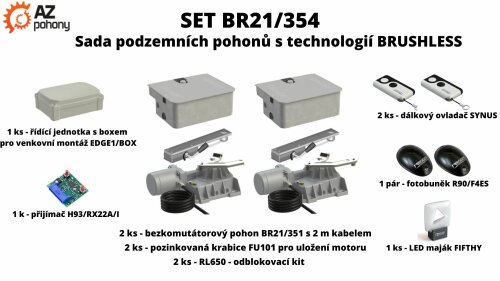 SET BR21/354 - sada podzemních pohonů s technologií Brushless